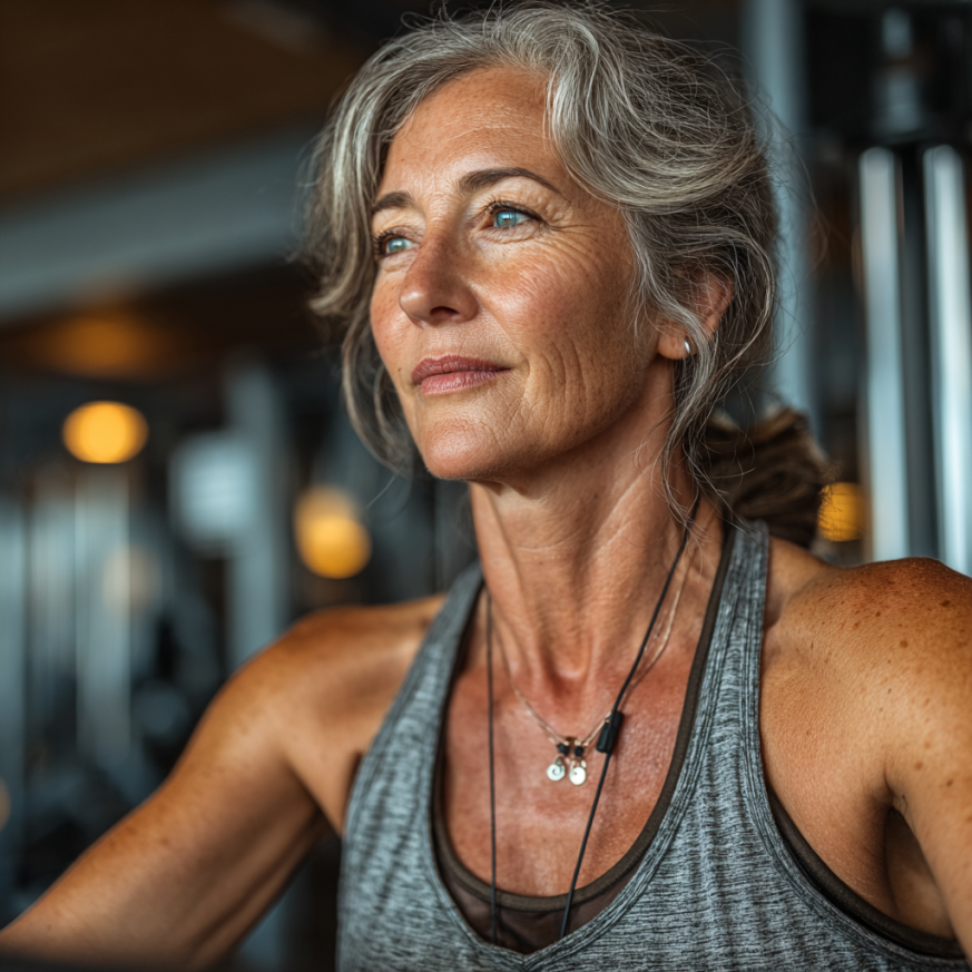 Grup de seniori fericiți după exerciții